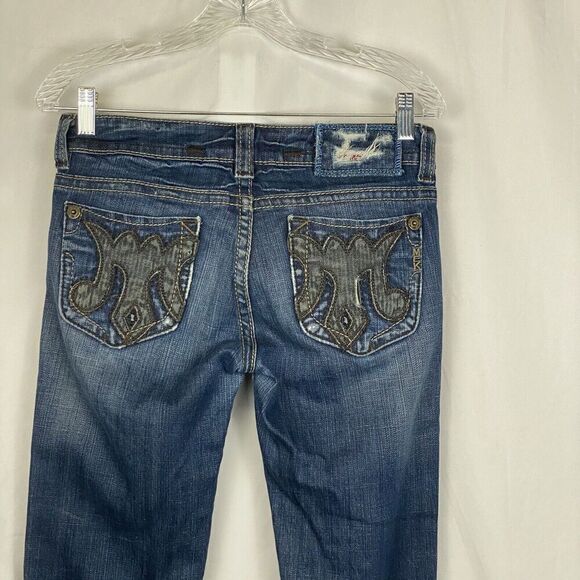 MEK DNM Vintage Embellished Westminster distressed Denim Jeans Size 27 / 34 - Picture 3 of 7